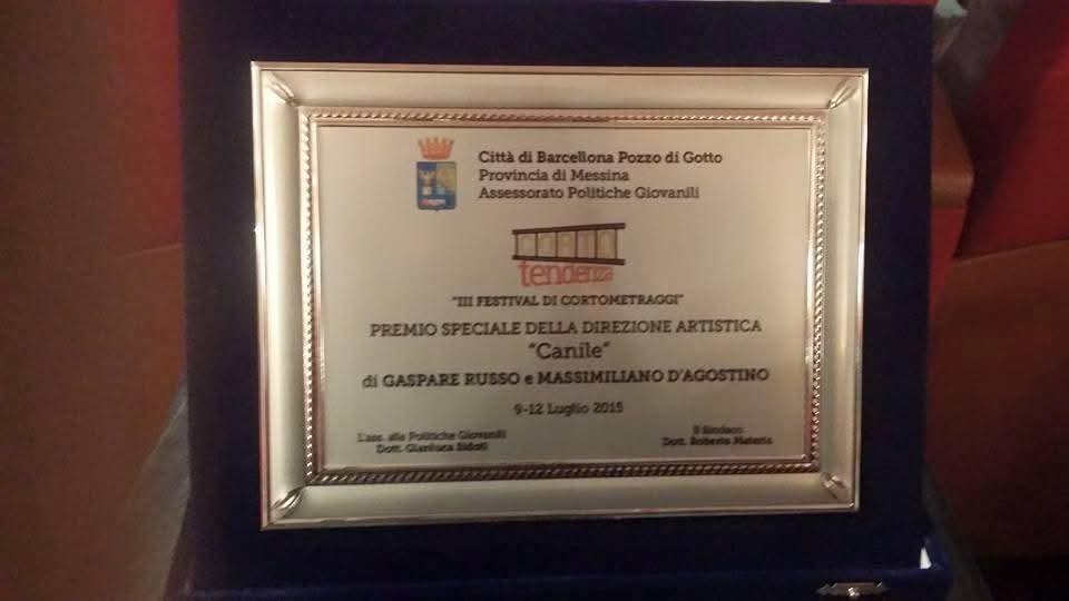 Targa del premio speciale della direzione artistica di Corto Tendenza.