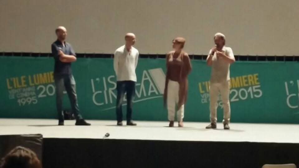 Presentazione sul palco de L’Isola del Cinema, Roma, 2015.