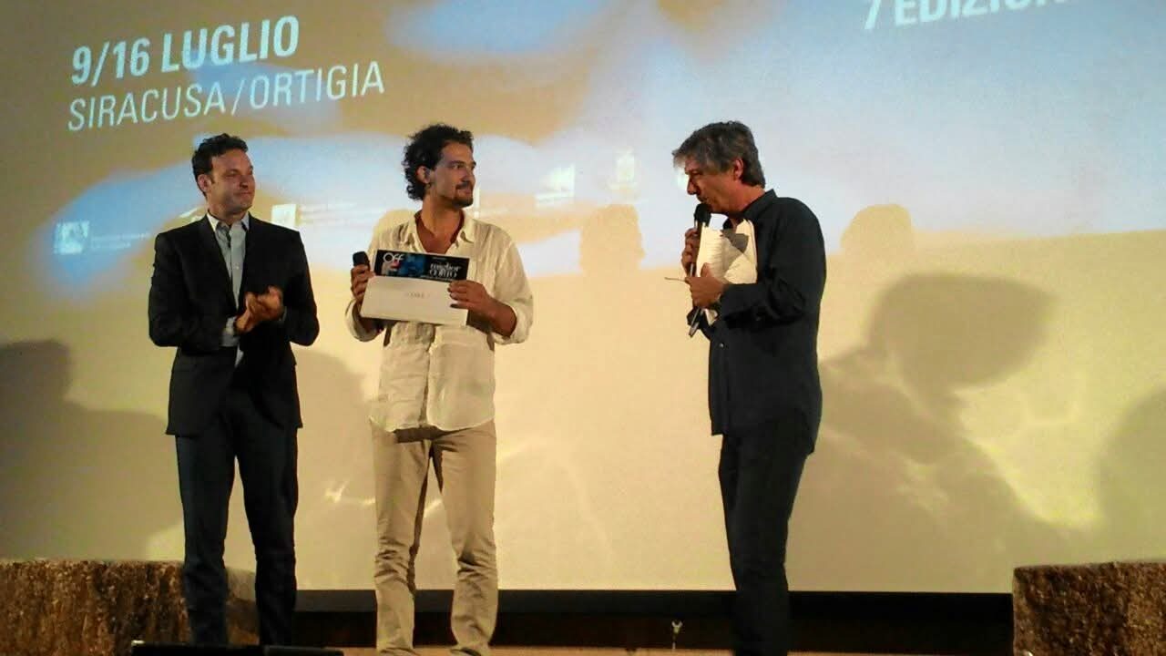 Premiazione sul palco dell’Ortigia Film Festival, settima edizione, Siracusa.